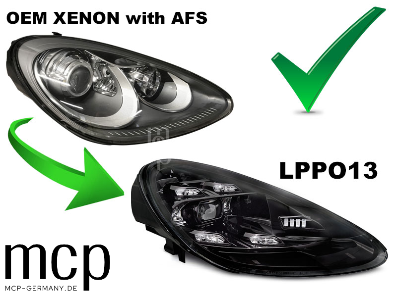 Porsche Cayenne 92A Voll-LED Scheinwerfer Set Schwarz Xenon AFS 2010–2015