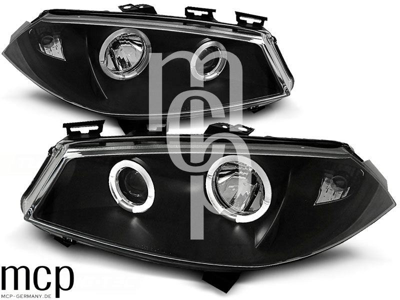 Angel Eyes Scheinwerfer Set für Renault Megane II (11/2002 bis 12/2005) in Schwarz