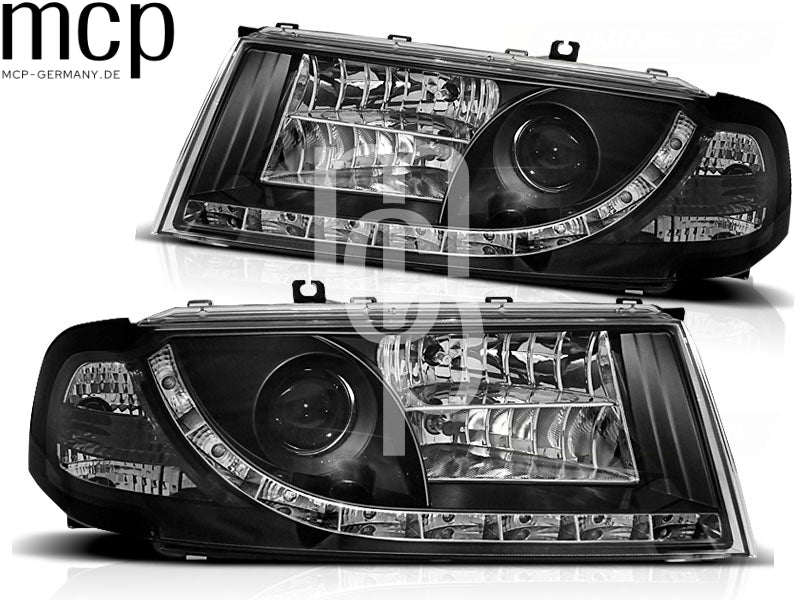 Scheinwerfer Set für Skoda Octavia I (2000 bis 2010) in Schwarz