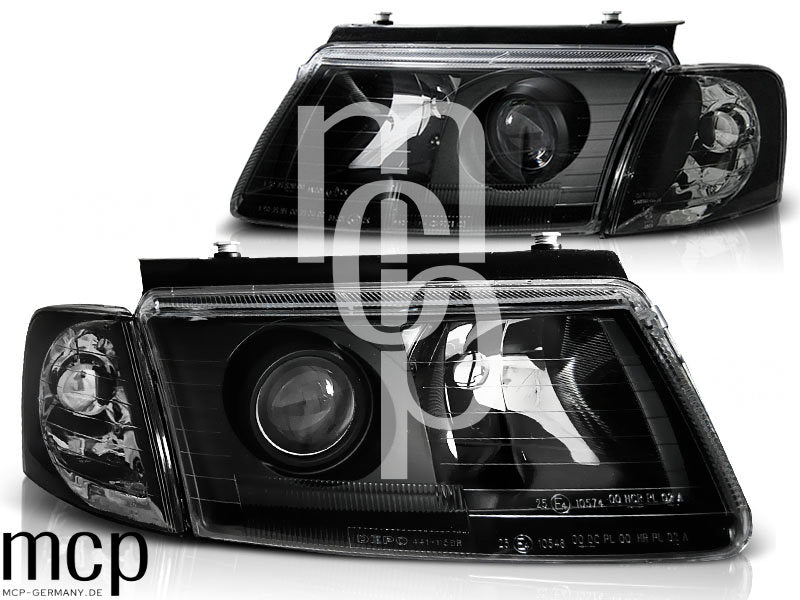 Scheinwerfer Set für VW Passat B5 3B (11/1996 bis 08/2000) in Schwarz