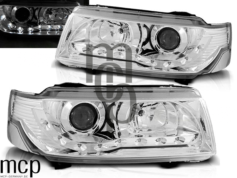 Scheinwerfer Set für VW Passat B4 (11/1993 bis 05/1997) in Chrom