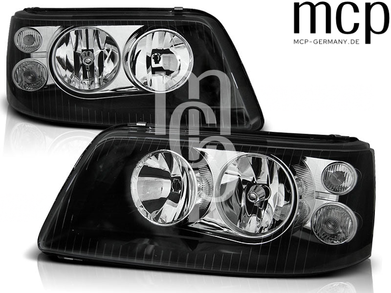 Scheinwerfer Set für VW T5 (04/2003 bis 08/2009) in Schwarz