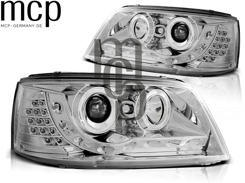 Scheinwerfer Set für VW T5 (04/2003 bis 08/2009) in Chrom