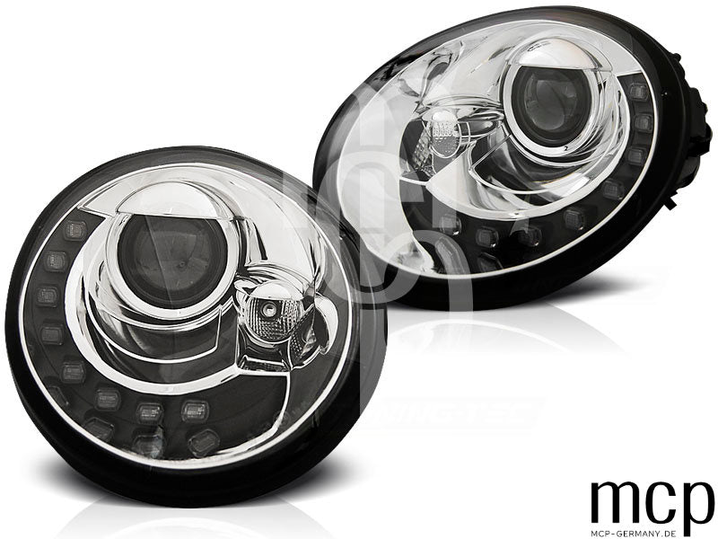 Scheinwerfer Set für VW NEW Beetle (10/1998 bis 05/2005) in Chrom