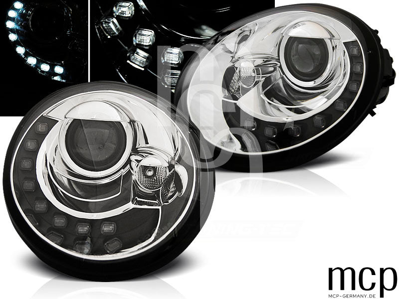 Scheinwerfer Set für VW NEW Beetle (10/1998 bis 05/2005) in Chrom
