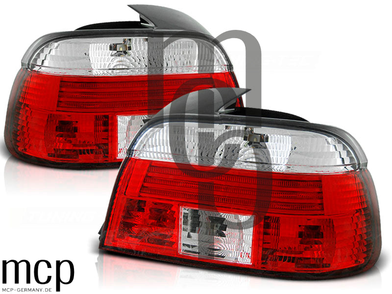 Rückleuchten Set für BMW 5er E39 Limousine (09/1995 bis 08/2000) in Rot/Klar