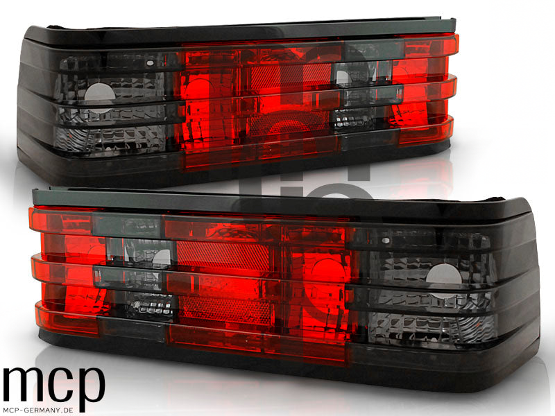 Rückleuchten Set für Mercedes W201 190 (1982 bis 1993) in Rot/Smoke – Vorderansicht