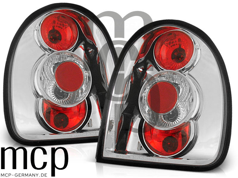 Rückleuchten Set für Opel Corsa B 3-Türer (02/1993 bis 10/2000) in Chrom