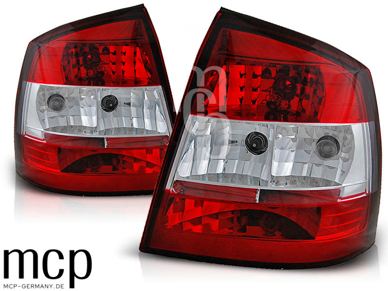 Rückleuchten Set für Opel Astra G 3-/5-Türer (09/1997 bis 02/2004) in Rot/Klar