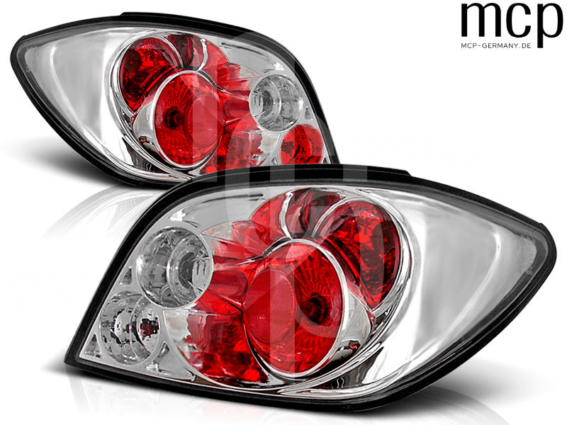 Rückleuchten Set für Peugeot 307 Schrägheck / 3-Türer / 5-Türer (04/2001 bis 2007) in Chrom