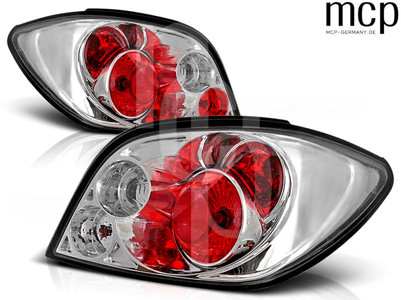 Rückleuchten Set für Peugeot 307 Schrägheck / 3-Türer / 5-Türer (04/2001 bis 2007) in Chrom