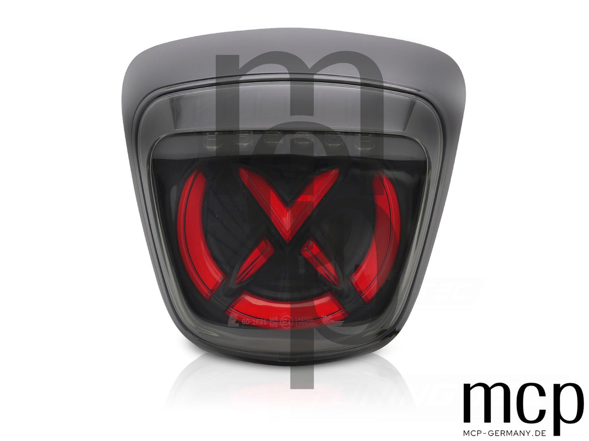 LED Rückleuchte für Vespa Sprint 125 und Sprint 150 in Smoke/Schwarz/Rot
