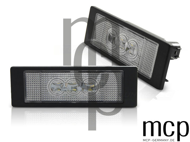 LED Kennzeichenbeleuchtung Set für BMW E63 / E64 / E81 / E87 / Z4 und Mini in Klar