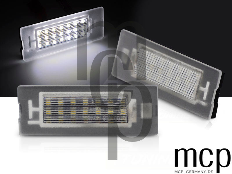 LED Kennzeichenbeleuchtung Set für Fiat Panda MK2 / MK3