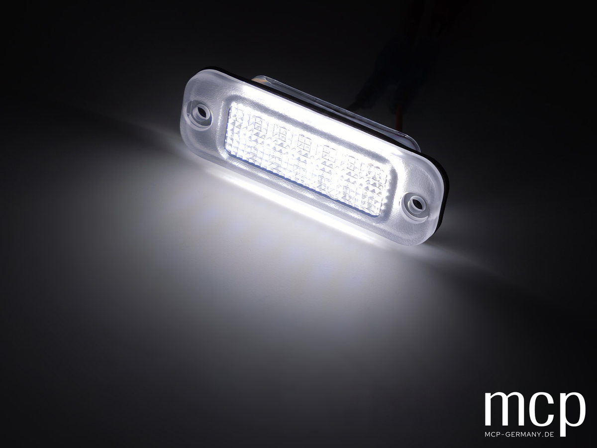 LED Kennzeichenbeleuchtung Set für Mercedes G-Klasse W463 / W463A / G63 / G65 / G500 – Leuchtansicht