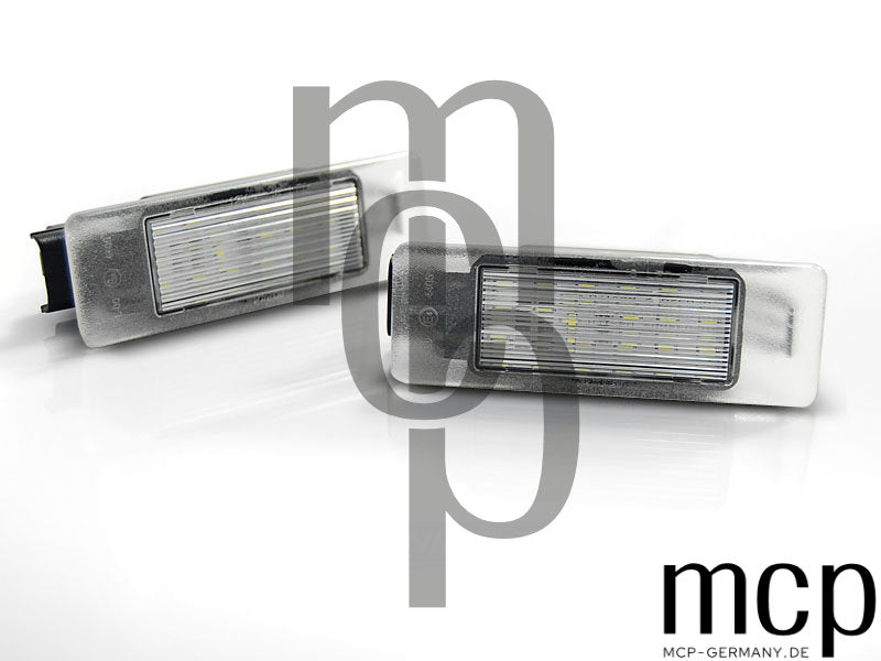 LED Kennzeichenbeleuchtung Set für Peugeot 106 / 307 / 308 / 406 / 407 und Citroën C3 / C4 / C5 – Produktansicht