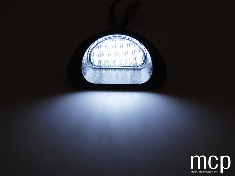 LED Kennzeichenbeleuchtung Set für Peugeot 107 / Citroën C1 – Leuchtansicht