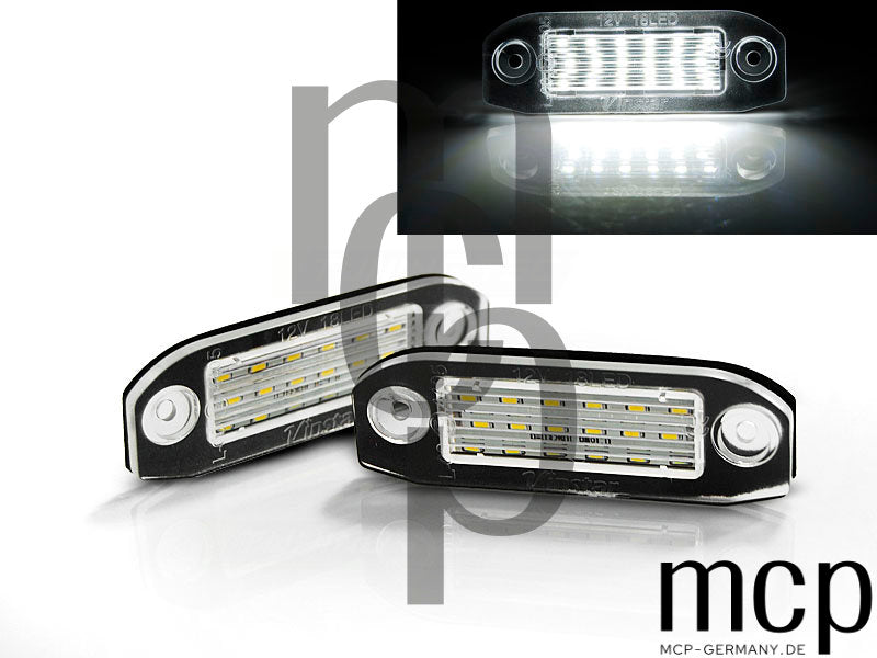 LED Kennzeichenbeleuchtung Set für Volvo S40 / V50 / S60 / V70 / S80 / XC60 / XC70 / XC90