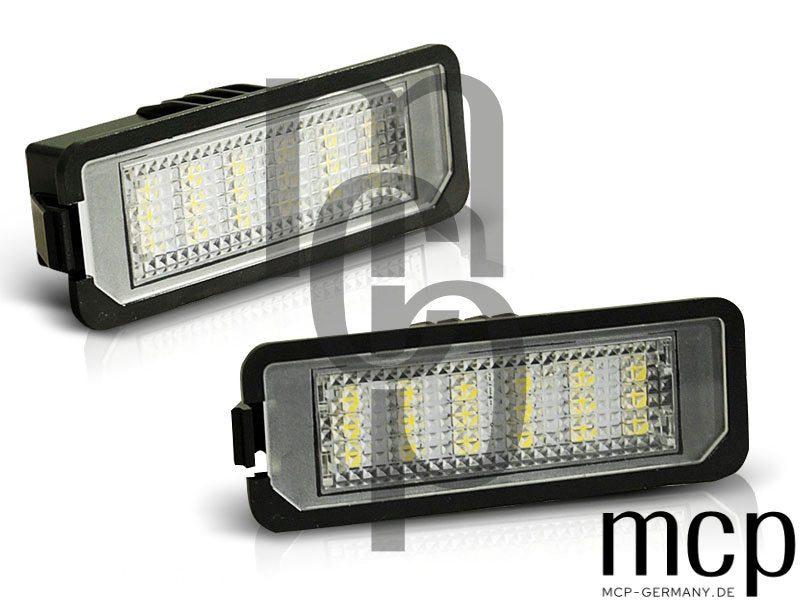 LED Kennzeichenbeleuchtung Set für VW Golf IV / Golf V / Passat B6 / Eos / Phaeton / New Beetle / Lupo / Polo 9N3 – Produktansicht
