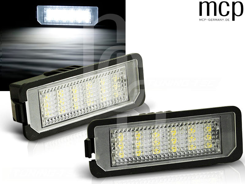 LED Kennzeichenbeleuchtung Set für VW Golf IV / Golf V / Passat B6 / Eos / Phaeton / New Beetle / Lupo / Polo 9N3