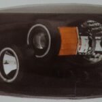 headlamp for Dodge Ram Pickup (06-), black, starline, CCFL, amber refl.