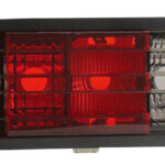 Heckleuchten für MB W201 (82-93), in rot/schwarz