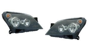 H1/H7 Scheinwerfer Set Opel Astra H, schwarz, links + rechts