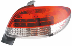 LED Heckleuchten für Peugeot 206 in rot/klar
