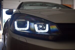 Scheinwerfer für VW Golf 6 , U-DRL+LLB in schwarz, LHD – Bild 5