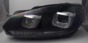 Scheinwerfer für VW Golf 6 , U-DRL+LLB in schwarz, LHD – Bild 7