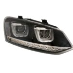 Scheinwerfer für VW Polo 6R/6C schwarz m. Lauflicht-Blinker (nicht HID)