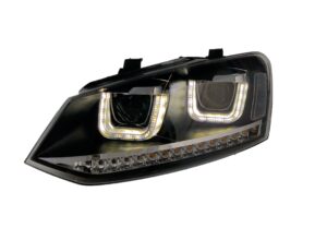 Scheinwerfer für VW Polo 6R/6C schwarz m. Lauflicht-Blinker (nicht HID) – Bild 4