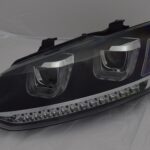 RHD Scheinwerfer für VW Polo 6R/6C schwarz m. Lauflicht-Blinker (nicht HID)
