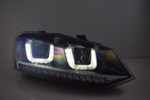 Scheinwerfer für VW Polo 6R/6C schwarz m. Lauflicht-Blinker (nicht HID) – Bild 7